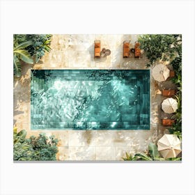 Malibu Dream Pool 1 Canvas Print