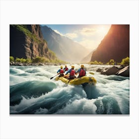 Rafting In The River 3 Canvas Print