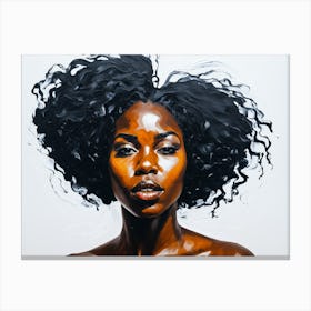 Mural Art Painting Of Beautiful Woman 3 Canvas Print