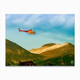 Helicopter In The Mountains 20230817254rt1pub Canvas Print