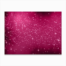 Dark Pink Shining Star Background Canvas Print