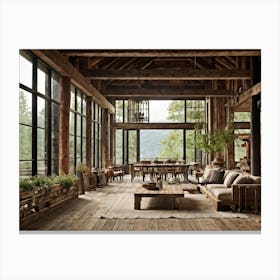 A Robust Industrial Scene Is Emerging In Brilliant Ultra Clear Resolution Setting A Captivating Sc (4) Canvas Print