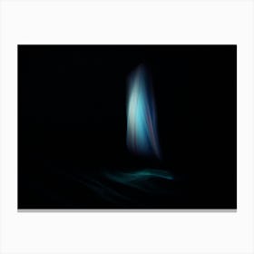 Light In The Dark - Glowing Abstract Curved Lines In The Form Of Blaze Canvas Print