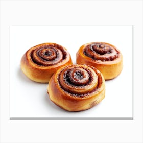 Cinnamon Buns Isolated On White 1 Canvas Print