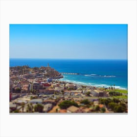 Aerial View Of South Tel Aviv Neighborhoods And Old Jaffa Canvas Print