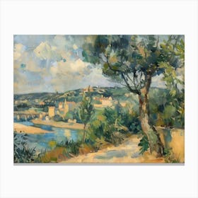 Gentle Breeze Landscape Painting Inspired By Paul Cezanne Canvas Print