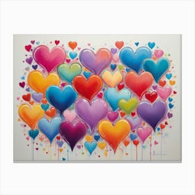 Heart Balloons Canvas Print