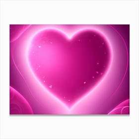 A Glowing Pink Heart Vibrant Horizontal Composition 13 Canvas Print