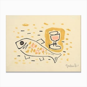 Still Life With Fish, Mikuláš Galanda Canvas Print