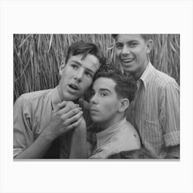 Boys At National Rice Festival, Crowley, Louisiana By Russell Lee Canvas Print