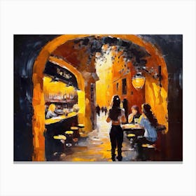 People In The Alley Canvas Print