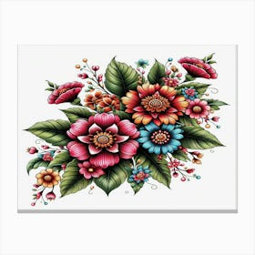 Russian Flowers Canvas Print