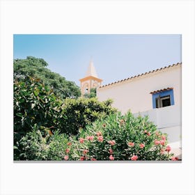 White Church 0f Ibiza village San Joan // Ibiza Travel Photography Canvas Print
