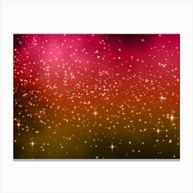 Orange Pink Tint Shining Star Background Canvas Print