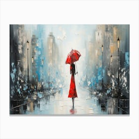 Red Umbrella Canvas Print