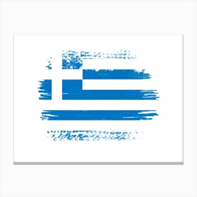 Greek Flag 2 Canvas Print