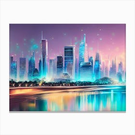 Futuristic Cityscape 14 Canvas Print