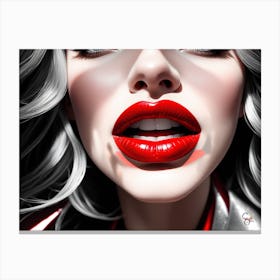 Red Lips Canvas Print