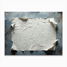 Abstract Art Composition Featuring A White Crumpled Paper Material With Intentional Creases And Tea 2 1 Canvas Print