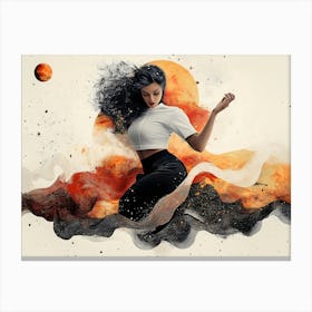 Dancer In Space Canvas Print