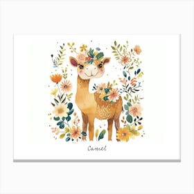 Little Floral Camel 2 Poster Canvas Print