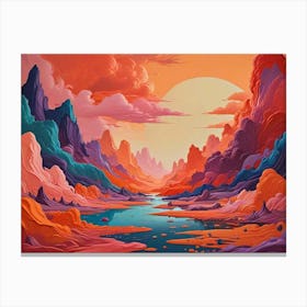 Abstract Landscape Painting Canvas Print