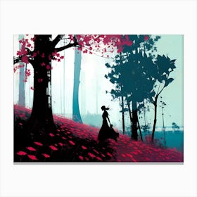 Woman In The Forest 1 Canvas Print