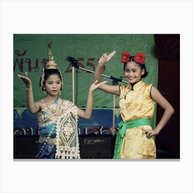 Young Thai Traditional Dancers Canvas Print