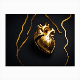 Gold Heart Canvas Print