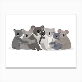 Koala Family Canvas Print