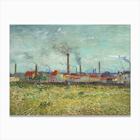 Factory In The Field By Vincent Van Gogh Canvas Print