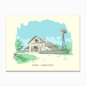 Farm Landscape Canvas Print