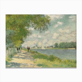 Claude Monet By The Seine Canvas Print