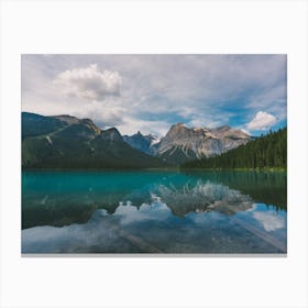 Granite Mountains In Yoho National Park Canada Canvas Print
