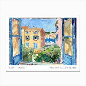 Saint Tropez From The Window Series Poster Painting 2 Canvas Print