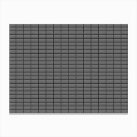 Black Elongated Lattice Tiles Canvas Print