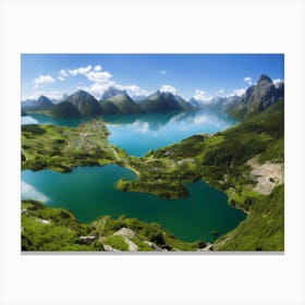 Lake In The Mountains 1 Canvas Print