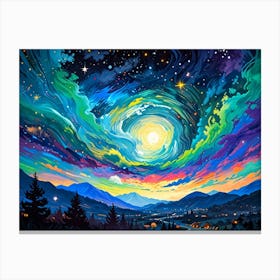 Night Sky With Stars 4 Canvas Print