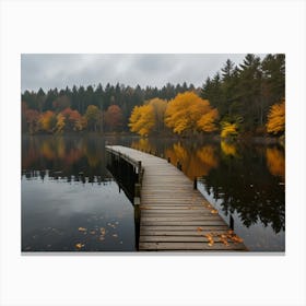 Dock On The Lake Canvas Print