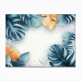 Tropical Leaves Background 4 Canvas Print