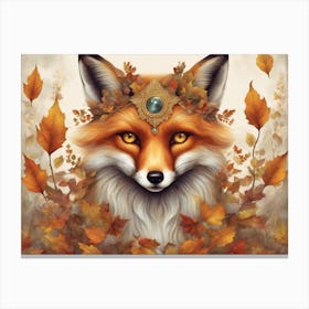 Autumn Mystical Fox 3 Canvas Print