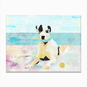 Great Dane Beach Collage Canvas Print