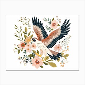 Little Floral Falcon 3 Canvas Print