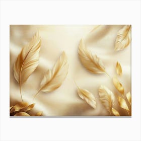 Golden Feathers Canvas Print