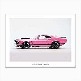 Toy Car 69 Mustang Boss 302 Pink Poster Canvas Print
