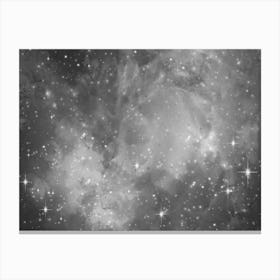 Silver Galaxy Space Background Canvas Print