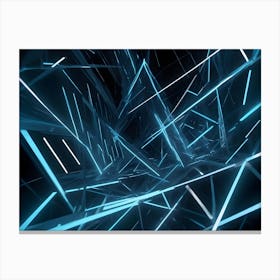 Abstract Blue Light Canvas Print