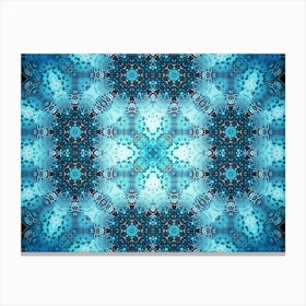 Pattern And Texture Blue Flower Watercolor And Alcohol Ink 3 Canvas Print