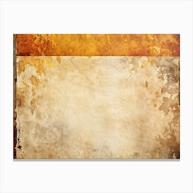 A Watercolor Paper With Grunge Texture Stained And Distressed Bearing Faint Traces Of Yellow And O Canvas Print