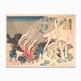 Poem By Minamoto, Katsushika Hokusai Canvas Print
